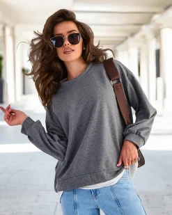 Discount Bawełniana cienka bluza damska Bluzy