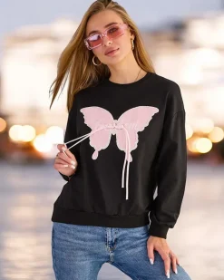 Clearance Bawełniana cienka bluza damska z printem Bluzy