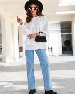 Clearance Bawełniana cienka bluza damska Bluzy