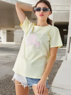 Best Bawełniana damska bluzka z nadrukiem Bluzki / Koszule / Koszulki