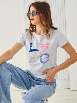 Bawełniana damska bluzka Bluzki / Koszule / Koszulki