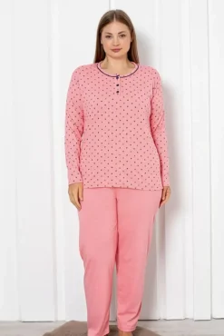 Sale Bawełniana damska 2-częściowa piżama w serca PLUS SIZE Piżamy