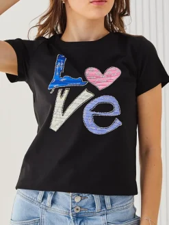 Sale Bawełniana damska bluzka Bluzki / Koszule / Koszulki