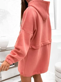 Clearance Bawełniana damska sukienka mini typu bluza Bluzy