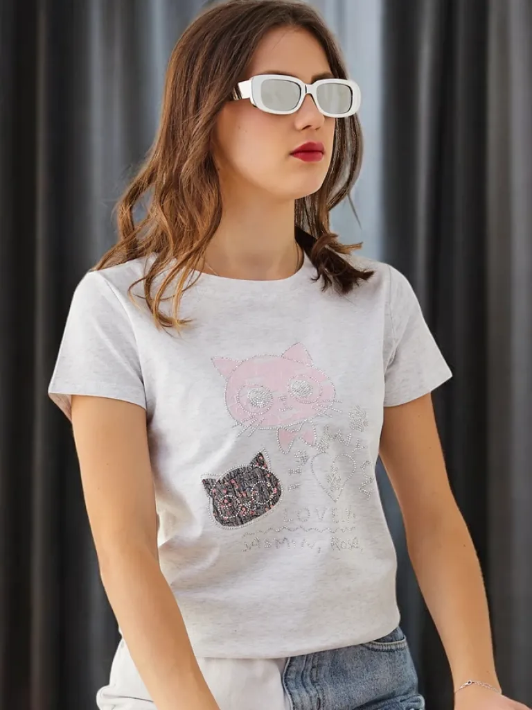 Best Bawełniana damska bluzka Bluzki / Koszule / Koszulki