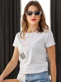 Best Bawełniana damska bluzka Bluzki / Koszule / Koszulki