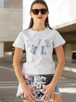 Bawełniana damska bluzka z napisem Bluzki / Koszule / Koszulki