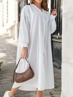 Sale Bawełniana długa damska koszula a'la sukienka Bluzki / Koszule / Koszulki