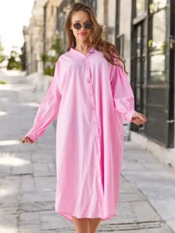 Sale Bawełniana długa damska koszula a'la sukienka Bluzki / Koszule / Koszulki