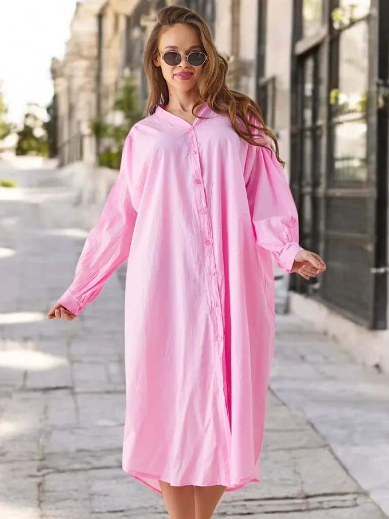 Sale Bawełniana długa damska koszula a'la sukienka Bluzki / Koszule / Koszulki