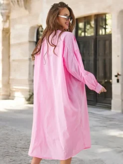 Sale Bawełniana długa damska koszula a'la sukienka Bluzki / Koszule / Koszulki