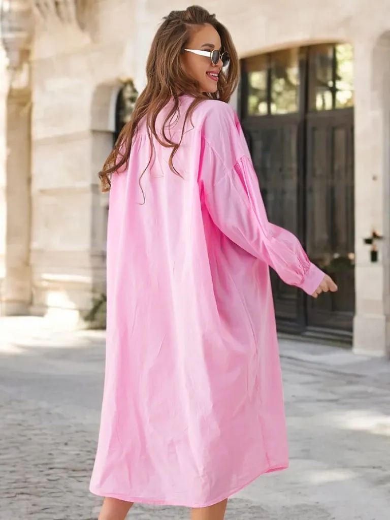 Sale Bawełniana długa damska koszula a'la sukienka Bluzki / Koszule / Koszulki