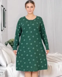 Hot Bawełniana koszula nocna z printem PLUS SIZE Piżamy|Plus Size