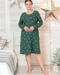 Sale Bawełniana koszula nocna z printem Piżamy