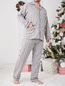 Bawełniana męska piżama 2- częściowa Piżamy