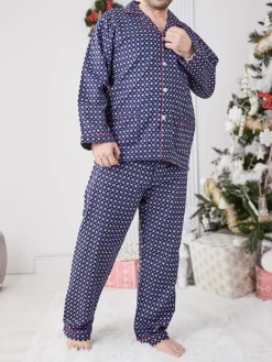 Outlet Bawełniana męska piżama 2- częściowa Piżamy