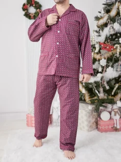 Clearance Bawełniana męska piżama 2- częściowa Piżamy