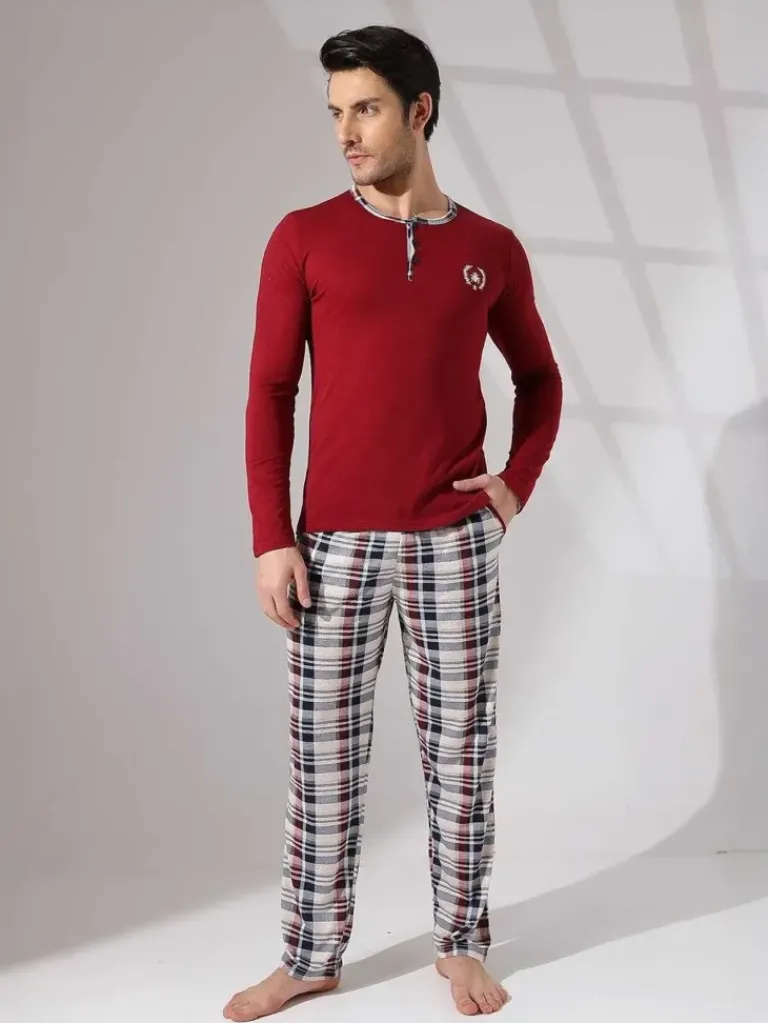 Sale Bawełniana męska piżama 2- częściowa Piżamy