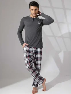New Bawełniana męska piżama 2- częściowa Piżamy