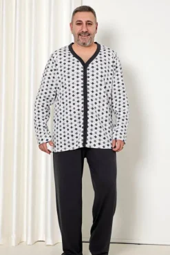 Hot Bawełniana męska piżama z printem PLUS SIZE Piżamy|Plus Size