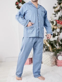 Discount Bawełniana męska piżama 2- częściowa Piżamy