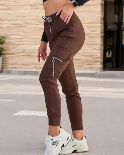 Best Bawełniane damskie materiałowe spodnie typu bojówki Spodnie Cargo|Spodnie Materiałowe