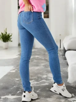 Clearance Bawełniane jeansy damskie zwężane Jeansy