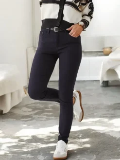 New Bawełniane jeansy damskie typu rurki Jeansy