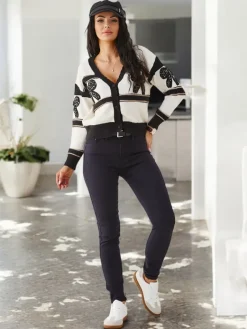 New Bawełniane jeansy damskie typu rurki Jeansy