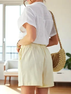 Best Bawełniane krótkie spodenki damskie Szorty|Krótkie Spodenki