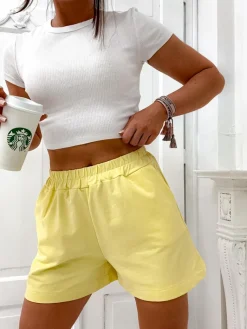 Discount Bawełniane krótkie spodenki damskie Szorty|Krótkie Spodenki