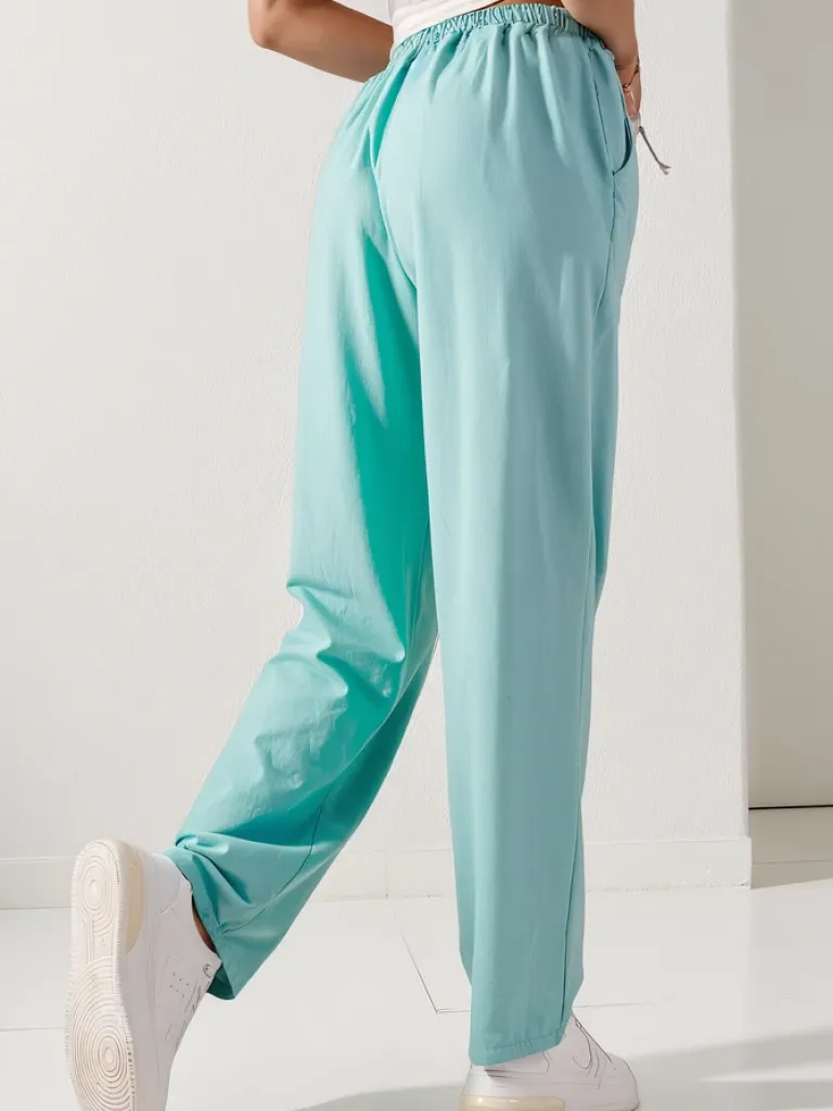 Best Bawełniane proste spodnie damskie materiałowe Spodnie Materiałowe