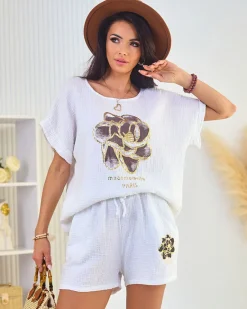 Best Bawełniany damski komplet z printem Damskie Komplety Damskie