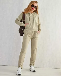 Clearance Bawełniany damski komplet dresowy Damskie Komplety Damskie