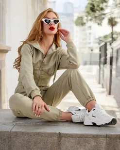 Clearance Bawełniany damski komplet dresowy Damskie Komplety Damskie