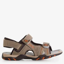 Clearance Beżowe chłopięce sandały na rzepy Mediu Chłopięce