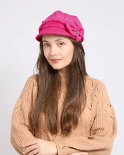 Beret damski z kokardką Damskie Czapki I Kapelusze