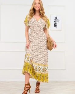 New Biała letnia sukienka damska Sukienki Letnie|Sukienki Długie