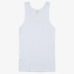 Online Biała męska koszulka bez rękawów Bluzki