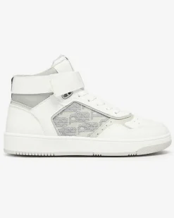 Discount Białe damskie wysokie sneakersy sportowe Xosa Damskie Sneakersy