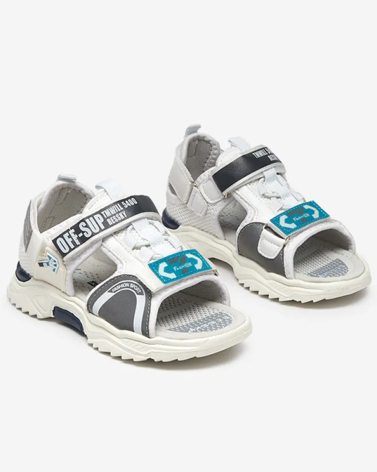 Best Białe sandały dziecięce na rzepy Wukapi Dziewczęce