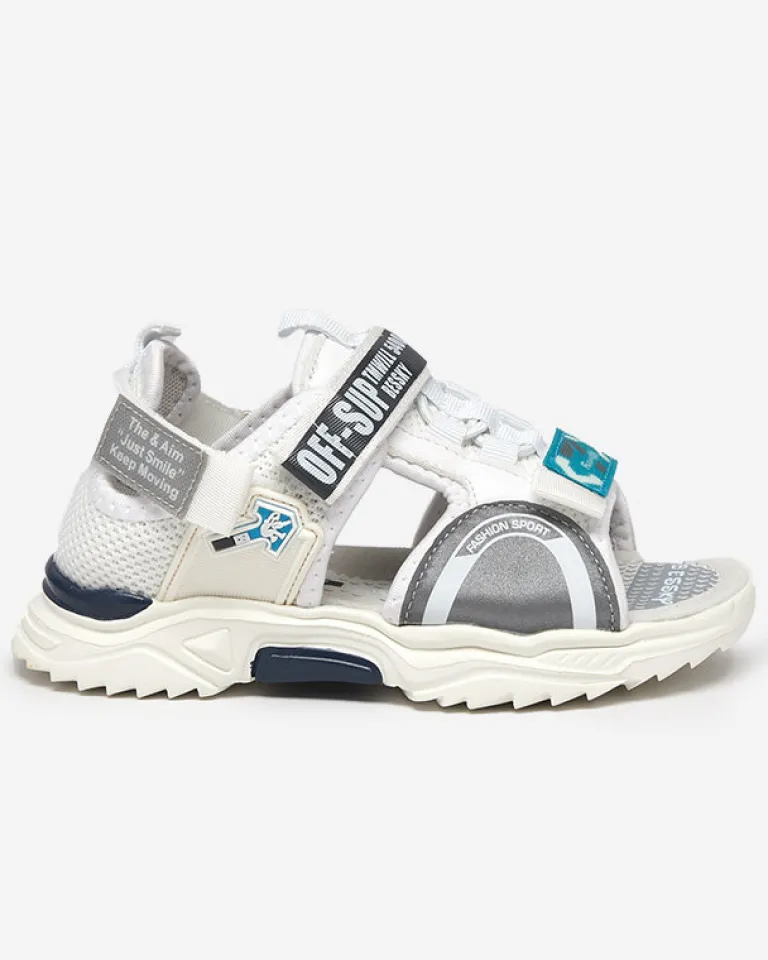 Best Białe sandały dziecięce na rzepy Wukapi Dziewczęce