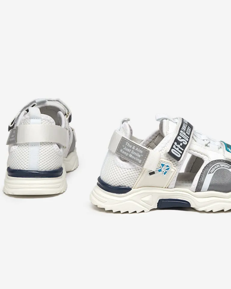 Best Białe sandały dziecięce na rzepy Wukapi Dziewczęce