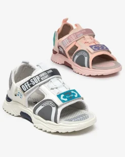 Best Białe sandały dziecięce na rzepy Wukapi Dziewczęce