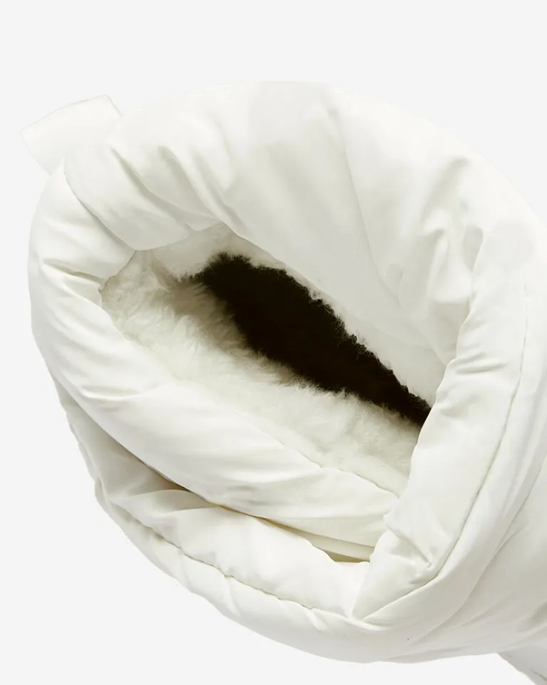 Discount Białe wsuwane śniegowce damskie Maderta Śniegowce|Botki Z Grubym Ociepleniem