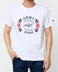 Online męski t-shirt z nadrukiem Bluzki