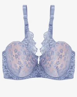 Hot Biustonosz z fioletowo-niebieską koronką Codzienne