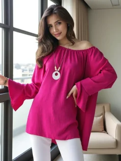 Sale Bluzka damska a'la hiszpanka z falbankami Bluzki / Koszule / Koszulki