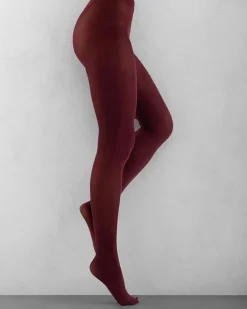 Bordowe ciepłe rajstopy damskie 1200 DEN Rajstopy