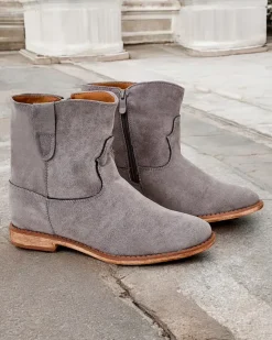 Outlet Botki a'la kowbojki na krytym koturnie Patorias Botki Z Grubym Ociepleniem